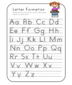 left handed letter formation guide