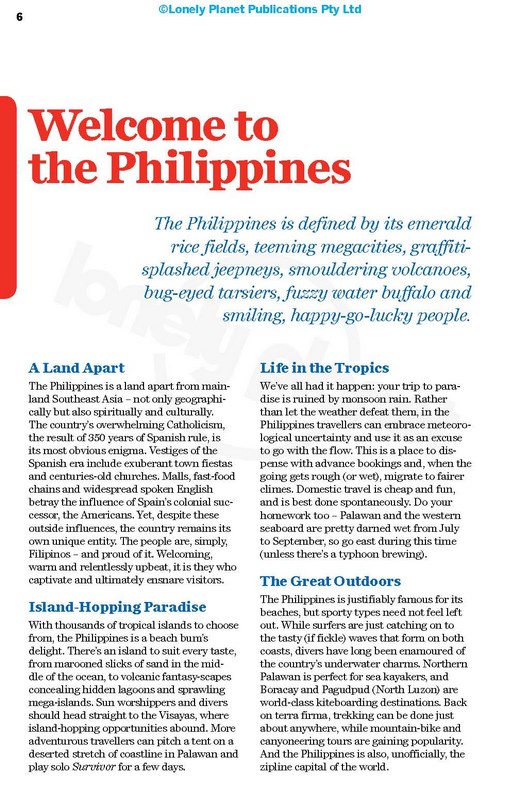 lonely planet philippines travel guide